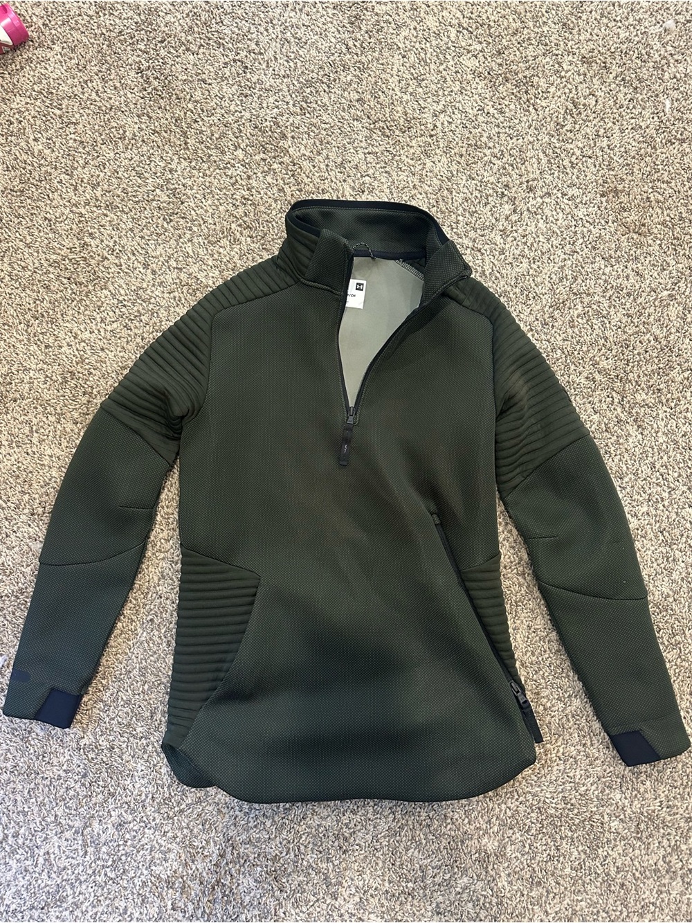 Under Armour Dark Olive Green Quarter-Zip Pullover